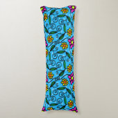 Coussins Longs Oreiller de corps à motif floral abstrait (Devant (Vertical))