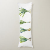 Coussins Longs Oreiller de corps avec illustration d'oignon vert (Devant (Vertical))