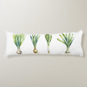 Coussins Longs Oreiller de corps avec illustration d'oignon vert