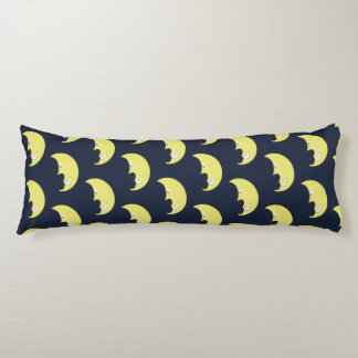 Coussins Longs Oreiller de corps avec motif de lune souriante