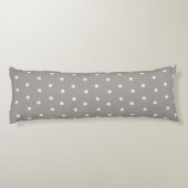 Coussins Longs Oreiller de corps bébé élégant gris à pois (Dos)