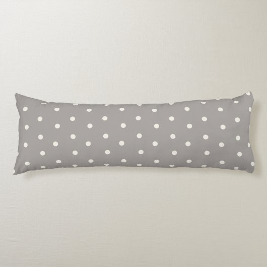 Coussins Longs Oreiller de corps bébé élégant gris à pois (Devant)