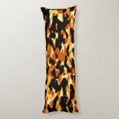 Coussins Longs Oreiller de corps camouflage noir orange (Dos (Vertical))