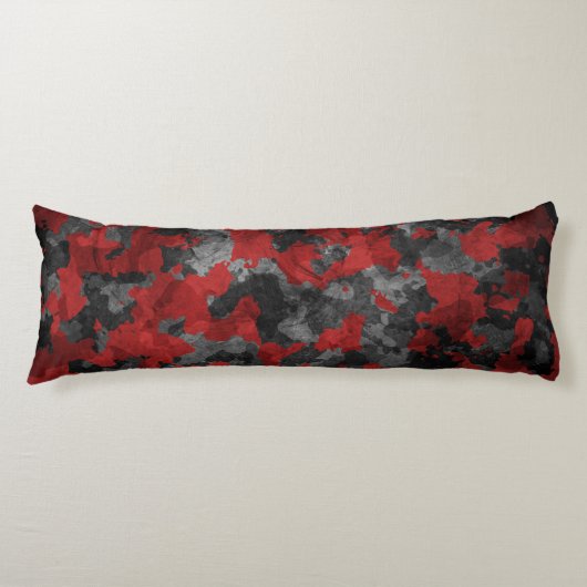 Coussins Longs Oreiller de corps de camo rouge foncé cool (Devant)