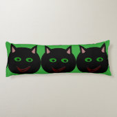 Coussins Longs Oreiller de corps de chats noir Halloween (Dos)