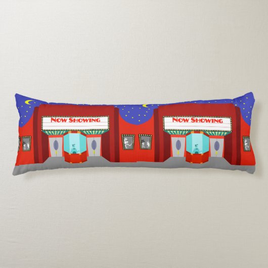 Coussins Longs Oreiller de corps de cinéma rétro (Devant)