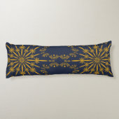 Coussins Longs Oreiller de corps de minuit rétro Mandala (Dos)