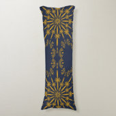 Coussins Longs Oreiller de corps de minuit rétro Mandala (Devant (Vertical))