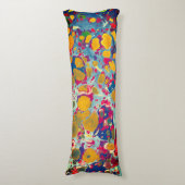 Coussins Longs Oreiller de corps d'impression Abstrait bleu et ja (Devant (Vertical))