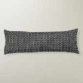 Coussins Longs Oreiller de corps en tricot noir (Dos)