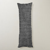 Coussins Longs Oreiller de corps en tricot noir (Dos (Vertical))