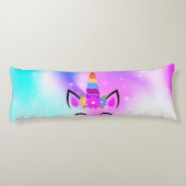 Coussins Longs Oreiller de corps Fuchsia Unicorn (Dos)
