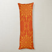 Coussins Longs Oreiller de corps Mandala Papaya (Dos (Vertical))