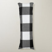Coussins Longs Oreiller de corps motif noir et blanc (Devant (Vertical))