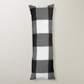 Coussins Longs Oreiller de corps motif noir et blanc (Dos (Vertical))