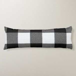 Coussins Longs Oreiller de corps motif noir et blanc