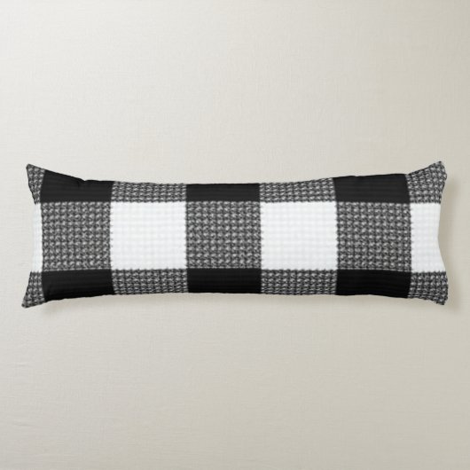 Coussins Longs Oreiller de corps motif noir et blanc (Devant)