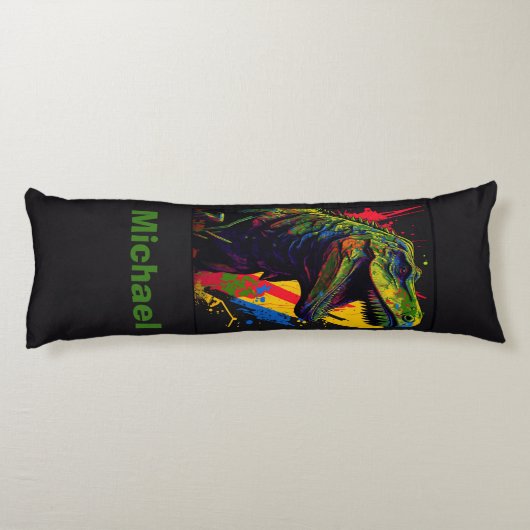 Coussins Longs Oreiller Dinonsaur T Rex Corps (Dos)