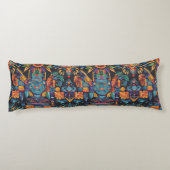 Coussins Longs Oreiller doux bleu "Epochal Symétrie" (Dos)