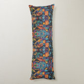 Coussins Longs Oreiller doux bleu "Epochal Symétrie" (Dos (Vertical))