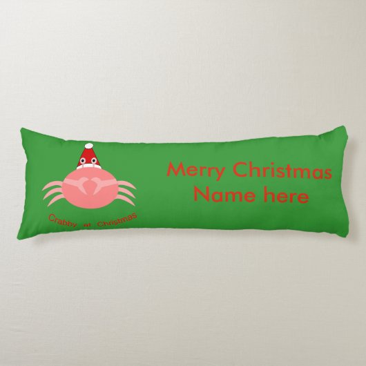 Coussins Longs Oreiller du corps de crabe de Noël (Devant)