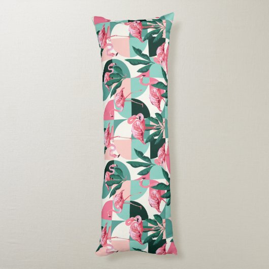 Coussins Longs Oreiller du corps de motif flamingo (Dos (Vertical))