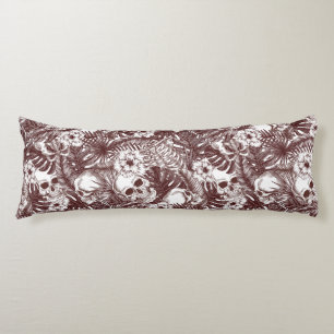 Coussins Longs Oreiller du corps des crânes de jungle