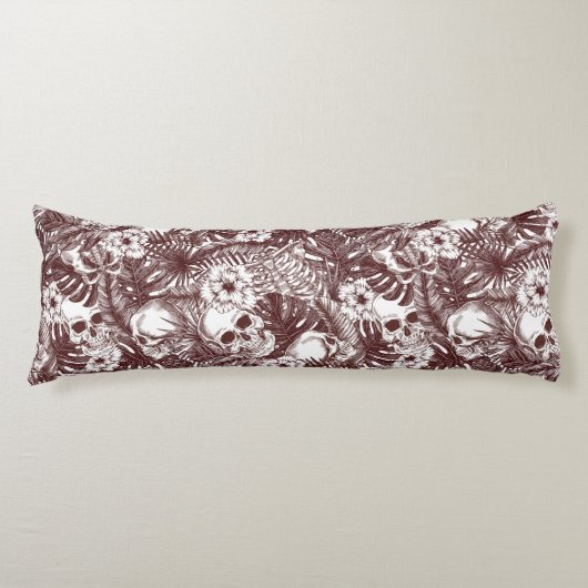 Coussins Longs Oreiller du corps des crânes de jungle (Devant)