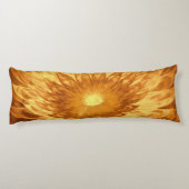 Coussins Longs Oreiller du corps Fleurs d'Imaginaire Jaune (Dos)