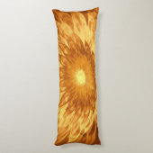 Coussins Longs Oreiller du corps Fleurs d'Imaginaire Jaune (Dos (Vertical))