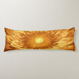 Coussins Longs Oreiller du corps Fleurs d'Imaginaire Jaune