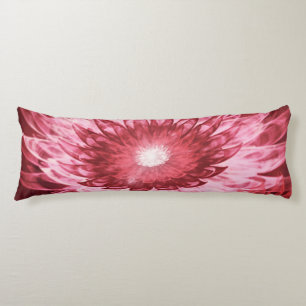 Coussins Longs Oreiller du corps Fleurs d'Imaginaire rouge