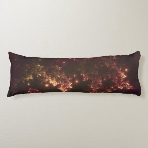 Coussins Longs Oreiller du corps Fractage Feuilles Rouge Glow