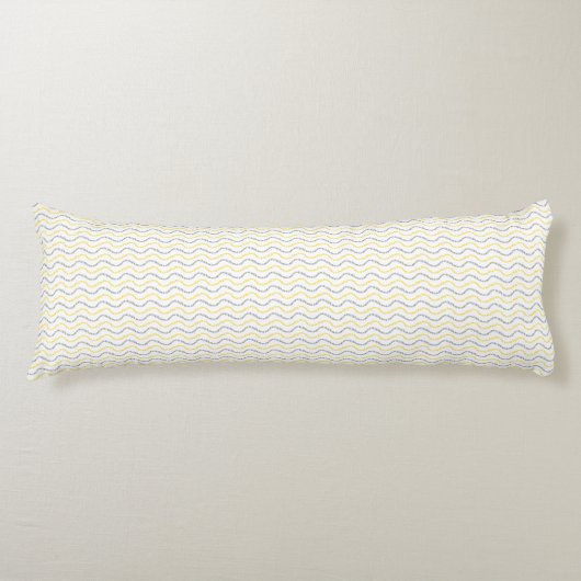 Coussins Longs Oreiller du corps jaune et gris Motif (Devant)