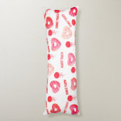 Coussins Longs Oreiller du corps tactile rose et rouge DoNut (Dos (Vertical))