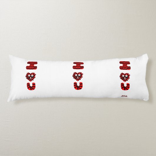 Coussins Longs Oreiller du corps U Fuzzy (Devant)