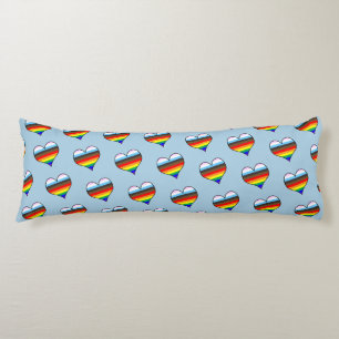 Coussins Longs Oreiller du Motif du coeur arc-en-ciel