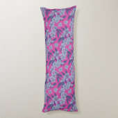Coussins Longs Oreiller Fleuris Rose Gras (Dos (Vertical))