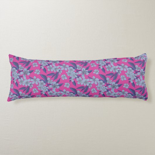 Coussins Longs Oreiller Fleuris Rose Gras (Devant)