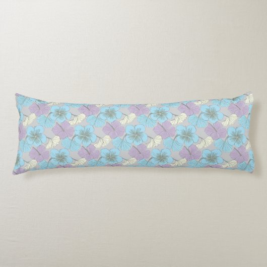 Coussins Longs «Oreiller Fleurs Pastel pour Corps» (Devant)