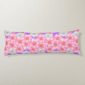 Coussins Longs Oreiller Fleurs Rose Violet (Dos)