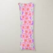 Coussins Longs Oreiller Fleurs Rose Violet (Devant (Vertical))