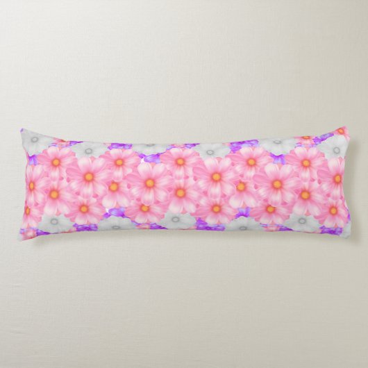 Coussins Longs Oreiller Fleurs Rose Violet (Devant)