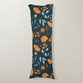 Coussins Longs Oreiller Floral Orange Bliss (Devant (Vertical))