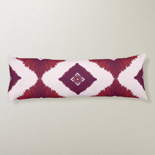 Coussins Longs Oreiller géométrique à motif ethnique – Rouge Bour