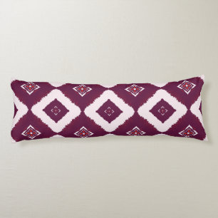 Coussins Longs Oreiller géométrique à motif ethnique – Rouge Bour