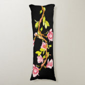 Coussins Longs Oreiller Magnolia Noir (Devant (Vertical))