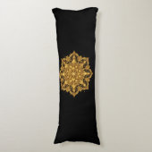 Coussins Longs Oreiller Mandala Doré Luxe Décoratif (Devant (Vertical))