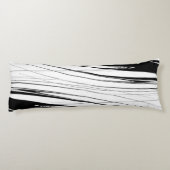 Coussins Longs Oreiller moderne noir et blanc (Dos)