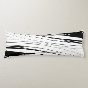 Coussins Longs Oreiller moderne noir et blanc